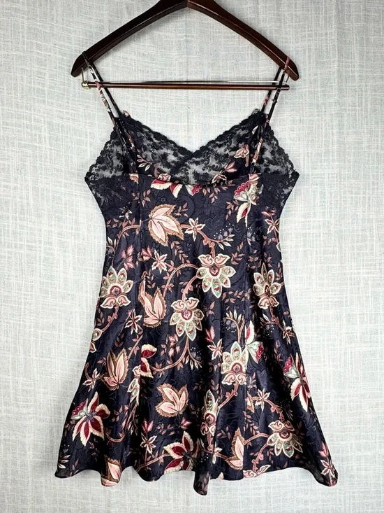 Vintage VS Gold Label Floral Lace Slip Babydoll Dress M - Picture 4 of 9